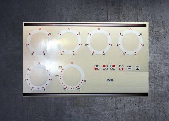 Hotpoint 6580 compatible panel fascia sticker set. (image for) Hotpoint 6580 compatible panel fascia sticker set.