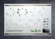 Smeg A1.1 compatible fascia sticker set. (image for) Smeg A1.1 compatible fascia sticker set.