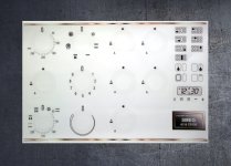 Smeg A3 and Cs120 compatible fascia sticker set. (image for) Smeg A3 and Cs120 compatible fascia sticker set.