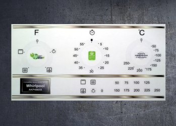 Whirlpool AKP 490/IX compatible panel fascia sticker set. (image for) Whirlpool AKP 490/IX compatible panel fascia sticker set.