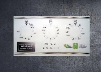 Whirlpool AKP 951, AKP 925 compatible panel fascia sticker set. (image for) Whirlpool AKP 951, AKP 925 compatible panel fascia sticker set.