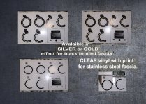 Rangemaster Classic 60 CLAS60NGFCR/C fascia sticker set. (image for) Rangemaster Classic 60 CLAS60NGFCR/C fascia sticker set.