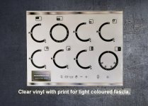 Rangemaster Classic 90 Gas variant fascia panel stickers. (image for) Rangemaster Classic 90 Gas variant fascia panel stickers.