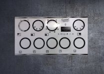 Rangemaster Classic Deluxe 100 Induction compatible fascia sticker set. (image for) Rangemaster Classic Deluxe 100 Induction compatible fascia sticker set.