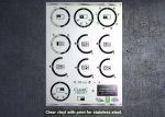 Rangemaster Classic Deluxe 110 DF Compatible fascia sticker set. (image for) Rangemaster Classic Deluxe 110 DF Compatible fascia sticker set.