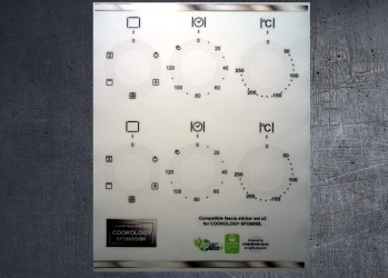 Cookology SFO60SS, SFO60BK Compatible fascia sticker set x2. (image for) Cookology SFO60SS, SFO60BK Compatible fascia sticker set x2.