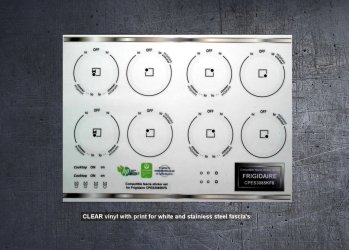Frigidaire CPES3085KF6 Compatible fascia sticker set. (image for) Frigidaire CPES3085KF6 Compatible fascia sticker set.