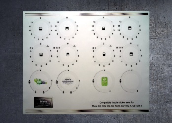 Miele CS 1312 BG, CS 1322, CS 1012-1, CS1034-1 Compatible fascia sticker set. (image for) Miele CS 1312 BG, CS 1322, CS 1012-1, CS1034-1 Compatible fascia sticker set.