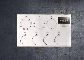 Ariston CX65SP1 compatible front panel sticker set. (image for) Ariston CX65SP1 compatible front panel sticker set.