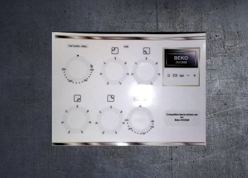 BEKO DVC665 Compatible fascia sticker set. (image for) BEKO DVC665 Compatible fascia sticker set.