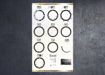 Rangemaster Excel Induction G5 Compatible fascia sticker set. (image for) Rangemaster Excel Induction G5 Compatible fascia sticker set.