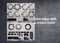 Rangemaster 110 Excel compatible panel fascia sticker set. (image for) Rangemaster 110 Excel compatible panel fascia sticker set.