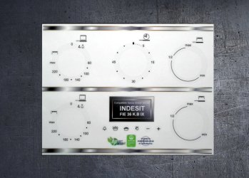 INDESIT FI 31 K.B GB, FIE 36 K.B GB compatible fascia stickers. (image for) INDESIT FI 31 K.B GB, FIE 36 K.B GB compatible fascia stickers.