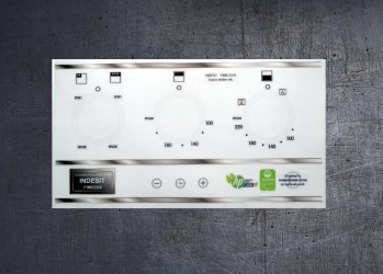 INDESIT FIMD23 IX compatible fascia decal sticker set. (image for) INDESIT FIMD23 IX compatible fascia decal sticker set.