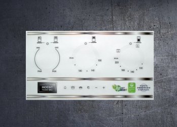INDESIT FIU20IX MK2 compatible fascia panel stickers. (image for) INDESIT FIU20IX MK2 compatible fascia panel stickers.