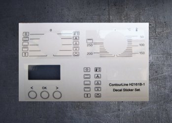 Miele Contourline H2161B-1 Compatible panel fascia sticker set. (image for) Miele Contourline H2161B-1 Compatible panel fascia sticker set.