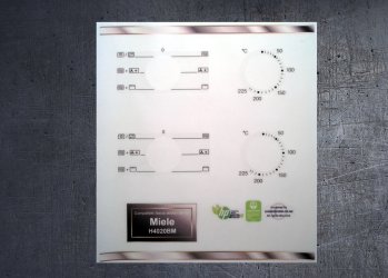 Miele H4020BM Compatible fascia sticker set x2. (image for) Miele H4020BM Compatible fascia sticker set x2.
