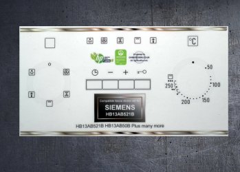 Siemens HB13AB521B, HB13AB50 compatible fascia sticker set. (image for) Siemens HB13AB521B, HB13AB50 compatible fascia sticker set.