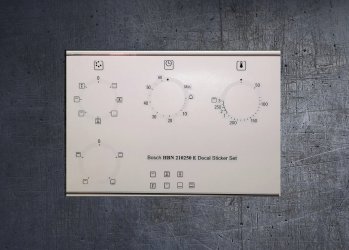 Bosch HBN210250E compatible fascia sticker set. (image for) Bosch HBN210250E compatible fascia sticker set.