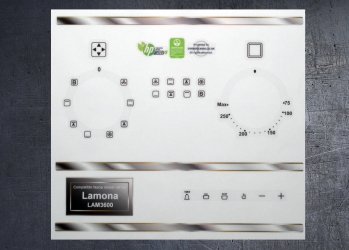 Lamona LAM3600 fan oven compatible panel fascia sticker set. (image for) Lamona LAM3600 fan oven compatible panel fascia sticker set.
