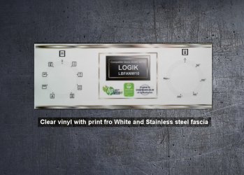 Logik LBFANX10, LBFANW10 compatible fascia sticker set. (image for) Logik LBFANX10, LBFANW10 compatible fascia sticker set.