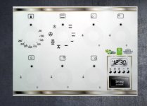 Smeg SA9058X Compatible fascia sticker set. (image for) Smeg SA9058X Compatible fascia sticker set.