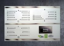 Smeg SE206X /1 compatible panel fascia sticker set. (image for) Smeg SE206X /1 compatible panel fascia sticker set.