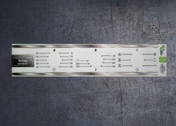 Smeg SE380X/1 compatible panel fascia sticker set. (image for) Smeg SE380X/1 compatible panel fascia sticker set.