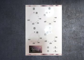 Diplomat Select 910 (9100) compatible fascia sticker set. (image for) Diplomat Select 910 (9100) compatible fascia sticker set.