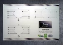 Smeg SF341GVX compatible panel fascia sticker set. (image for) Smeg SF341GVX compatible panel fascia sticker set.