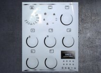 Smeg SUK91CMX5 compatible fascia sticker set. (image for) Smeg SUK91CMX5 compatible fascia sticker set.