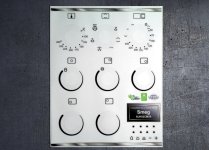 Smeg SUK92CMX9 compatible panel fascia sticker set. (image for) Smeg SUK92CMX9 compatible panel fascia sticker set.