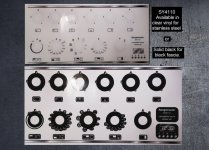 Smeg SY4110 compatible fascia sticker set. (image for) Smeg SY4110 compatible fascia sticker set.