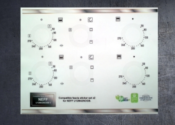 NEFF U12M42NOGB-1 Compatible fascia sticker set x2. (image for) NEFF U12M42NOGB-1 Compatible fascia sticker set x2.
