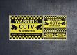 WARNING CCTV 24HR SURVEILLANCE Vinyl sticker set (image for) WARNING CCTV 24HR SURVEILLANCE Vinyl sticker set