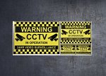 WARNING CCTV 24HR SURVEILLANCE Vinyl sticker set (image for) WARNING CCTV 24HR SURVEILLANCE Vinyl sticker set